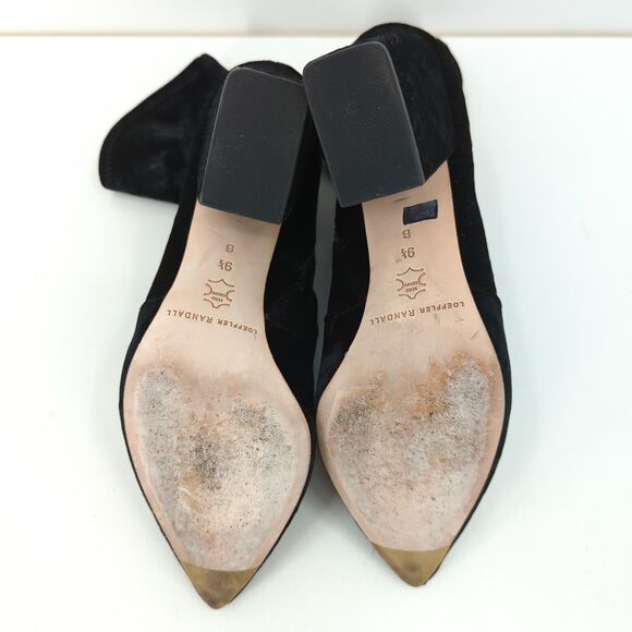 LOEFFLER RANDALL Women 9.5 B Isla Ankle Booties Boots Black Velvet Pointed Toe - Picture 8 of 9